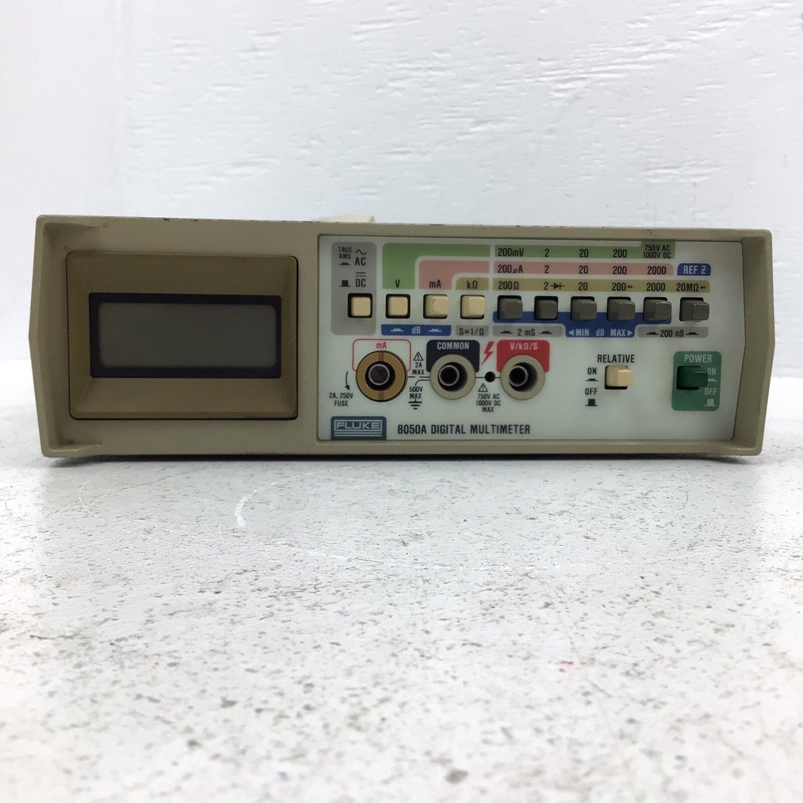 Fluke 8050 A Digital Multimeter Power cord