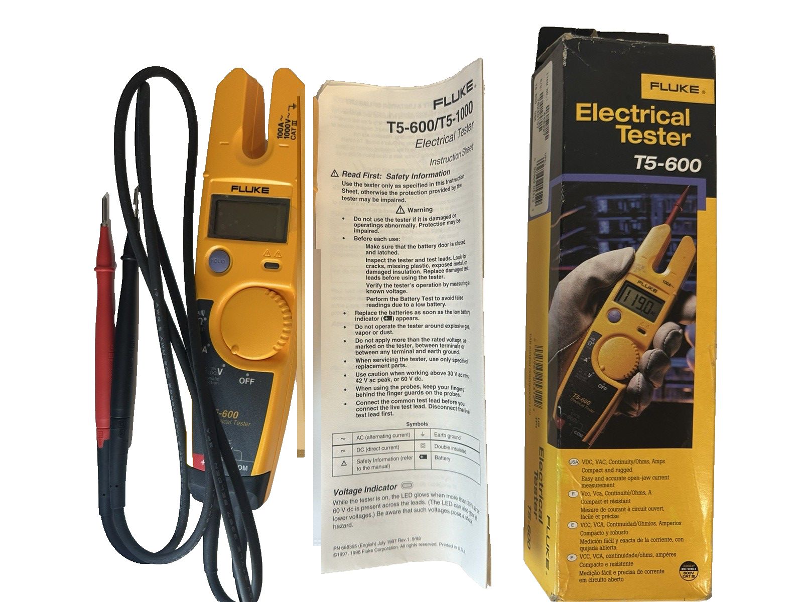 Fluke T 5 600 Digital Multimeter AC DC Electrical Voltage er