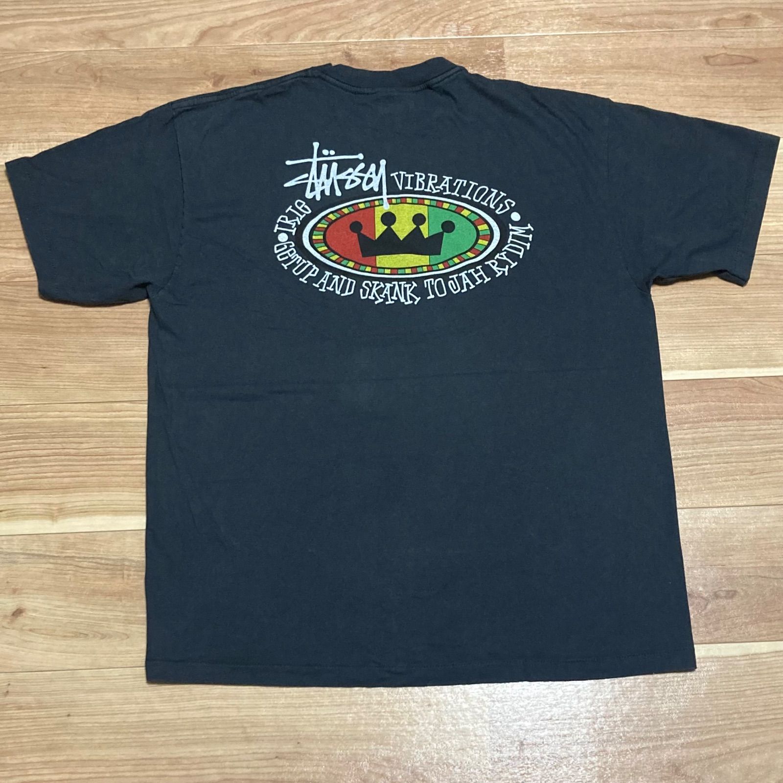 未着用美品 STUSSY Tシャツ ラスタクラウン プリントTシャツ 