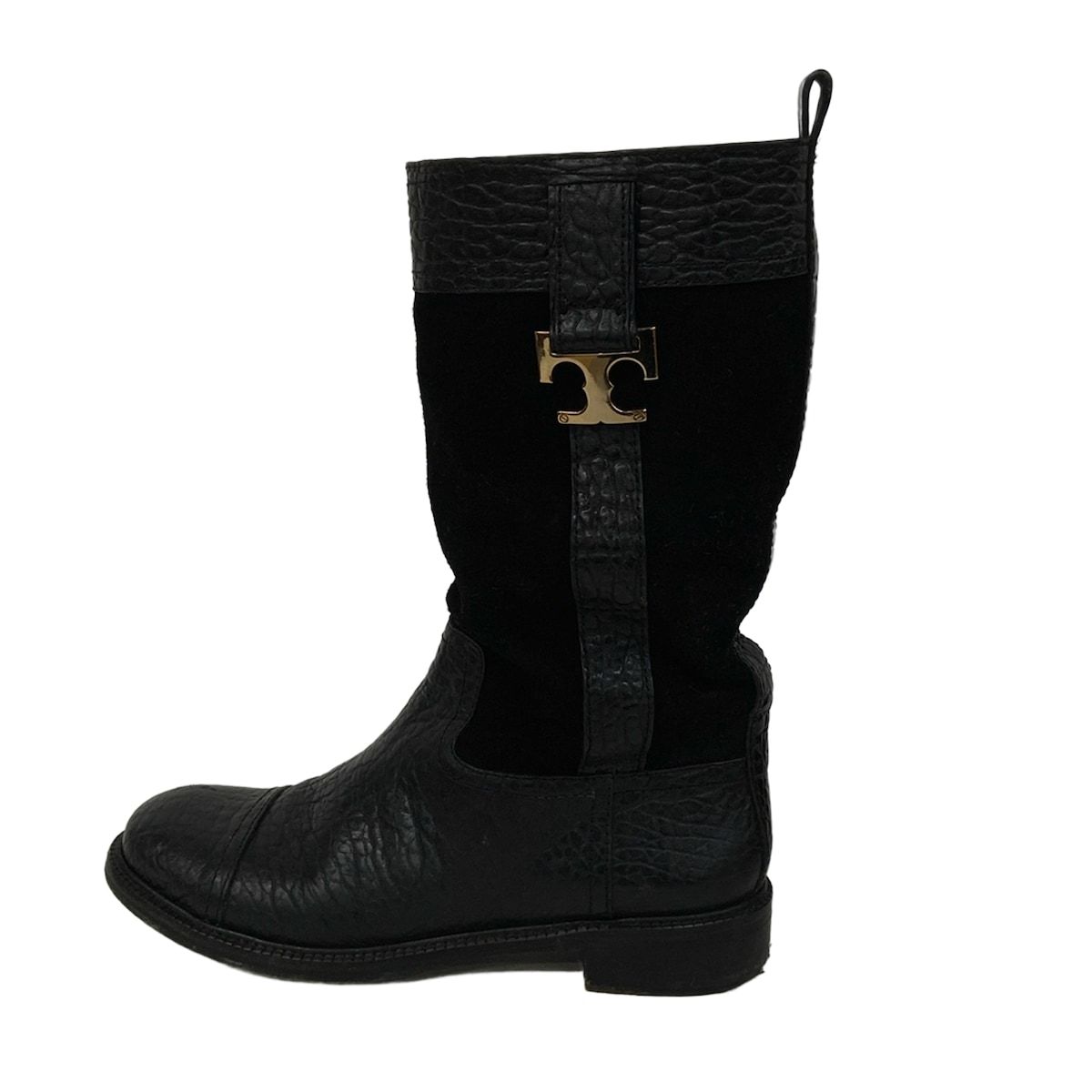 TORY BURCH(トリーバーチ) ロングブーツ 8M レディース - 黒 レザー