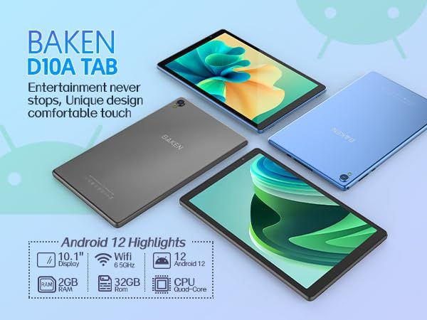  10 1 インチ Android 12 タブレット 32 GB ROM TB拡張 6000 mah バッテリー クアッドコア プロセッサー 4 RAM 2 G WiFi デュアル カメラ IPS HD タッチ 0 b 078962 その他 キッチン 食器