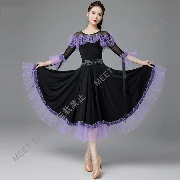 大人気商品☆社交ダンス ドレス 練習着 スタンダード ドレス