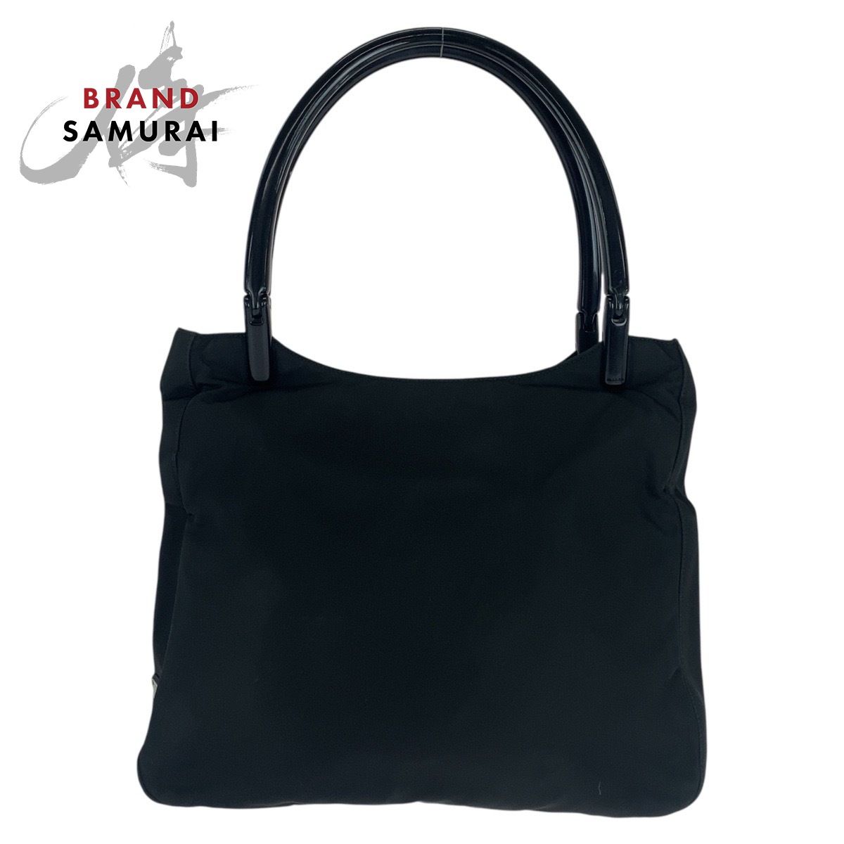 美品 PRADA プラダ テスート 三角ロゴプレート ブラック 黒 PRADA 
