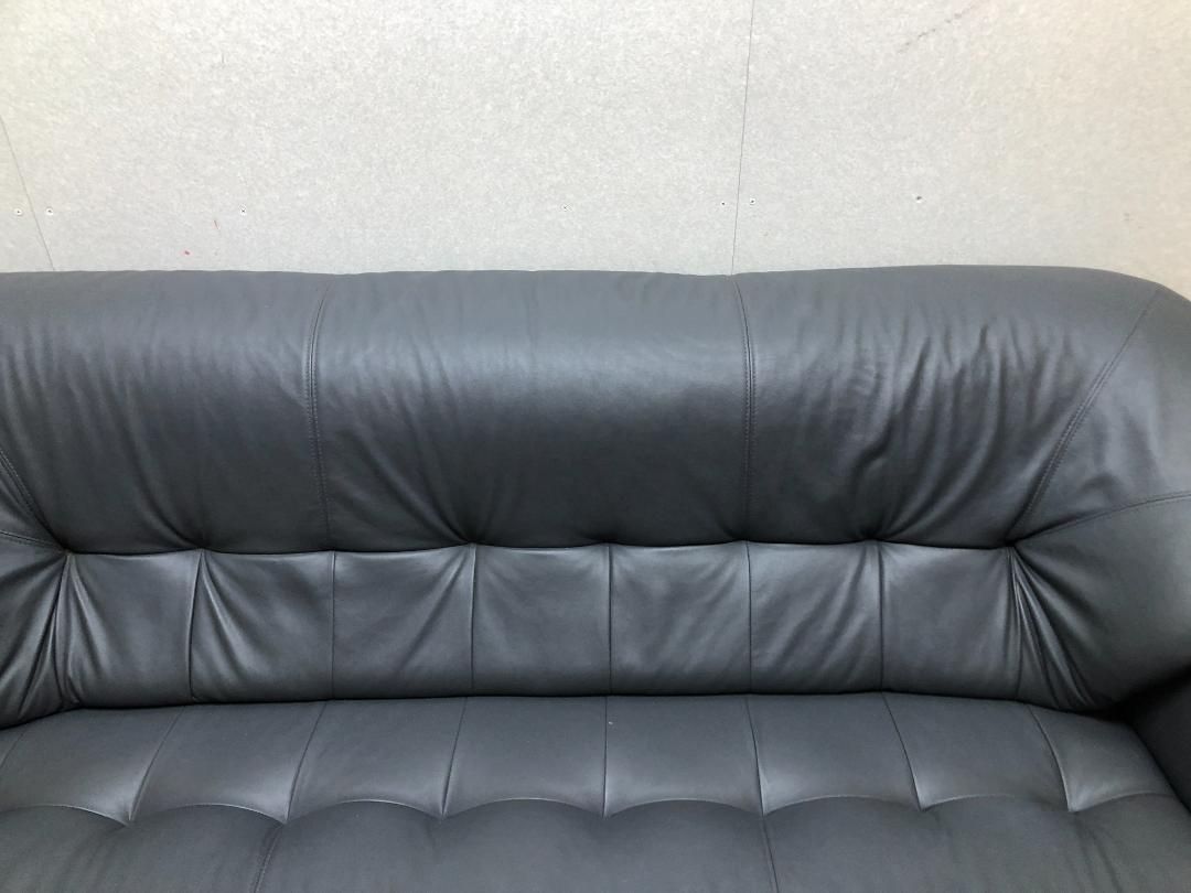 2.3人掛けソファー グレー 合成皮革 75032-1-010 - メルカリ