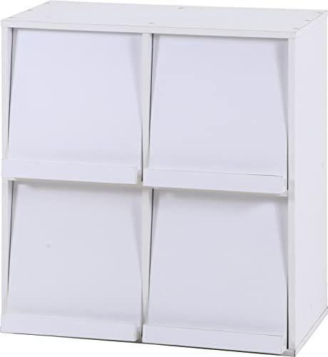 プレートラック 不二貿易 ディスプレイラック 本棚 幅80×奥行46.5×高さ85cm ホワイト 4