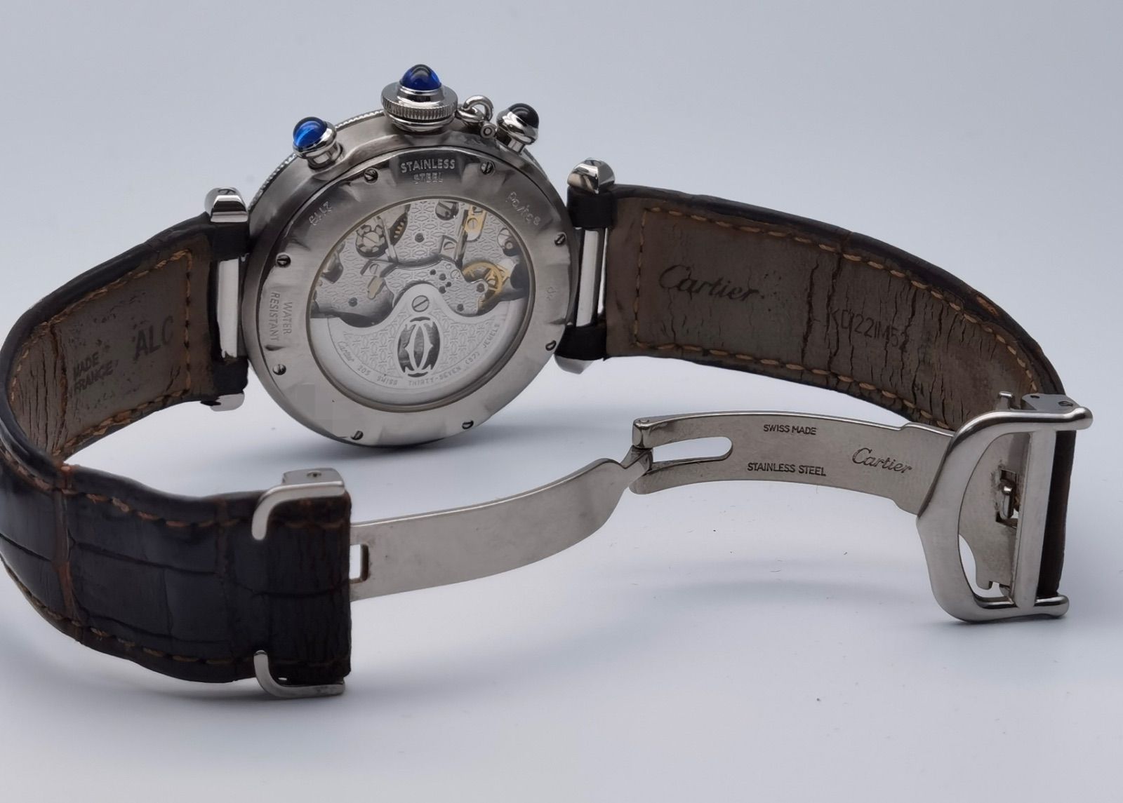  カルティエ CARTIER パシャ 38ｍｍ W3103055 2113 クロノグラフ デイト SS シルバー文字盤 自動巻き メンズ 腕時計 テーパードパンツ 自動巻き時計 腕時計(アナログ)