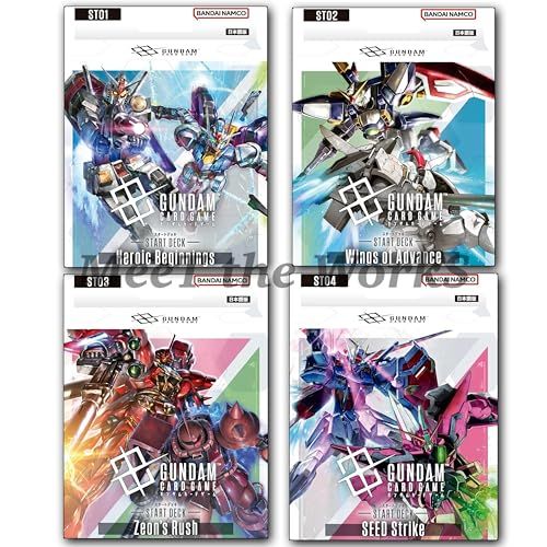 4種セット カードゲーム スタートデッキ ST 01 Heroic Beginnings 02 Wings of Advance 03 Zeon s Rush 04 SEED Strike m