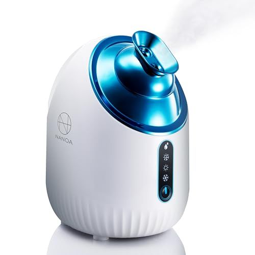 ナノア NANOA フェイススチーマー 皮膚科医が大 の 濃密ナノミスト 温冷 スチーマー 美容 保湿 水道水OK たっぷりタンク 毛穴ケア 美容家電 ブルー d 479712