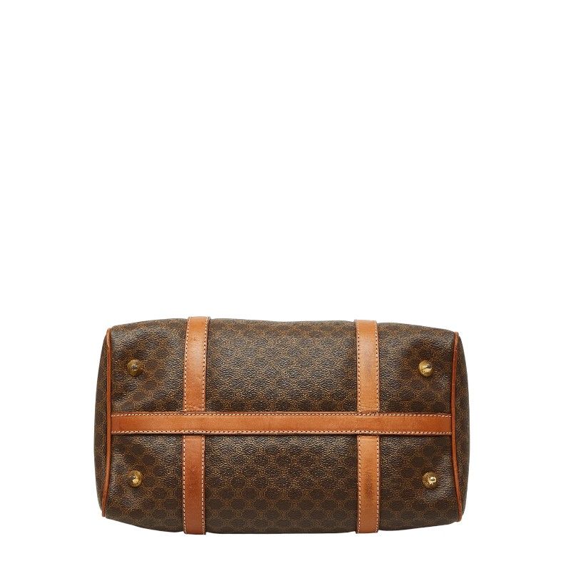 セリーヌ マカダム ハンドバッグ ミニボストンバッグ ブラウン PVC