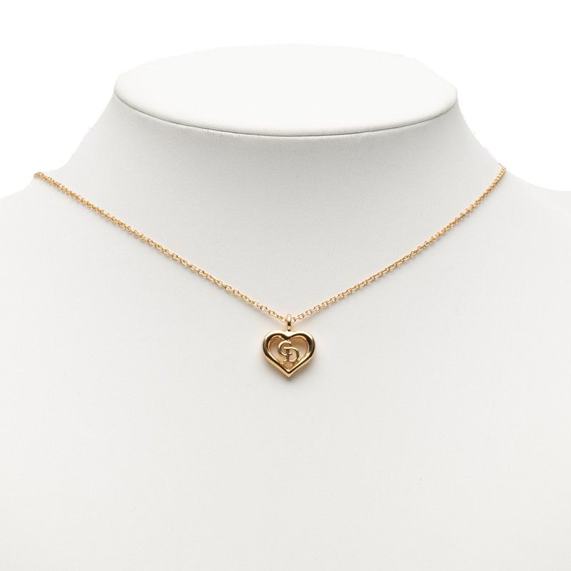 ディオール CDロゴ ハートモチーフ ゴールド メッキ レディース Dior