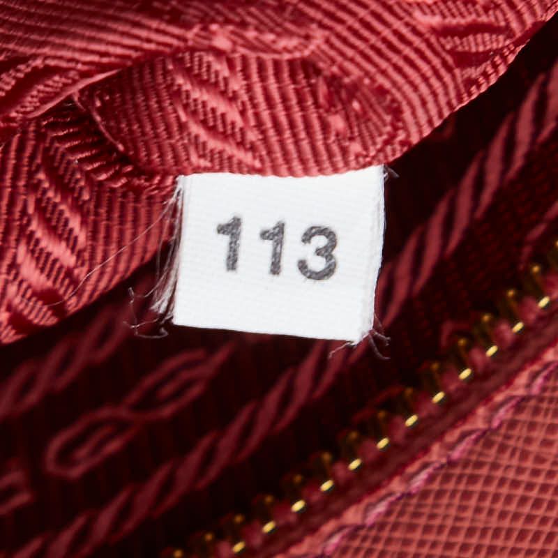 プラダ 三角ロゴプレート BL0837 ピンク系 サフィアーノレザー  