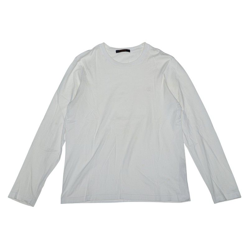 ルイ ヴィトン 長袖Tシャツ カットソー ロンT サイズL ホワイト