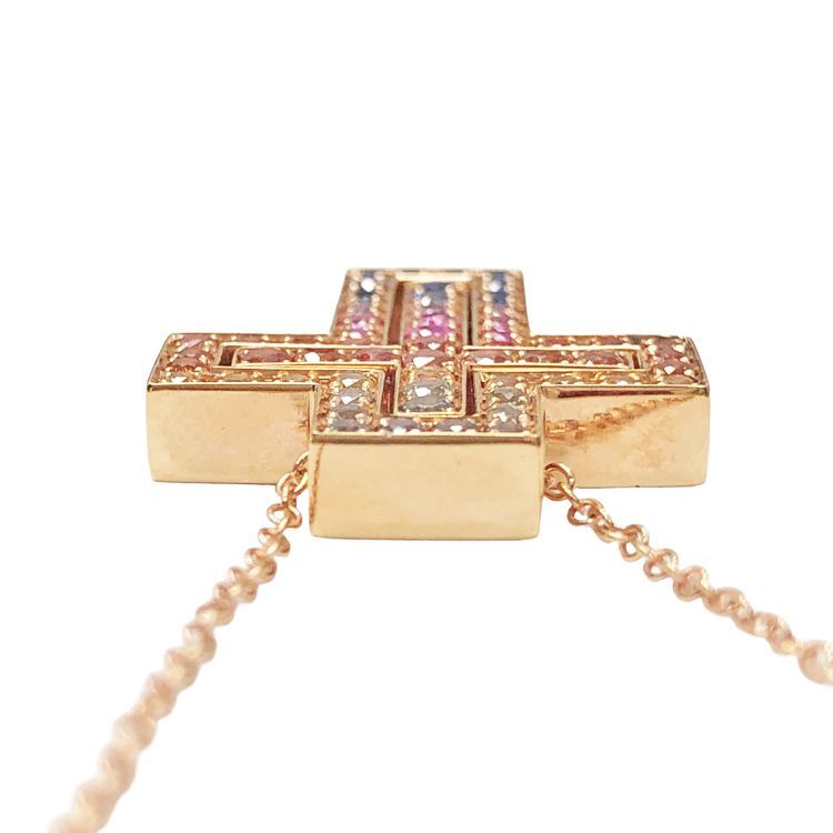 DAMIANI ダミアーニ ベルエポック クロス ネックレス レインボー