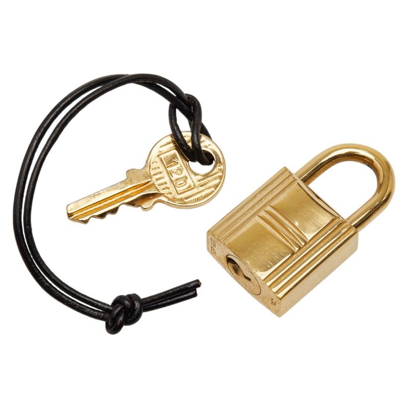 Hermèsエルメスエールバッグゴールドカデナ南京錠とキーのセット！ Hermèsエルメスエールバッグゴールドカデナ南京錠とキーのセット