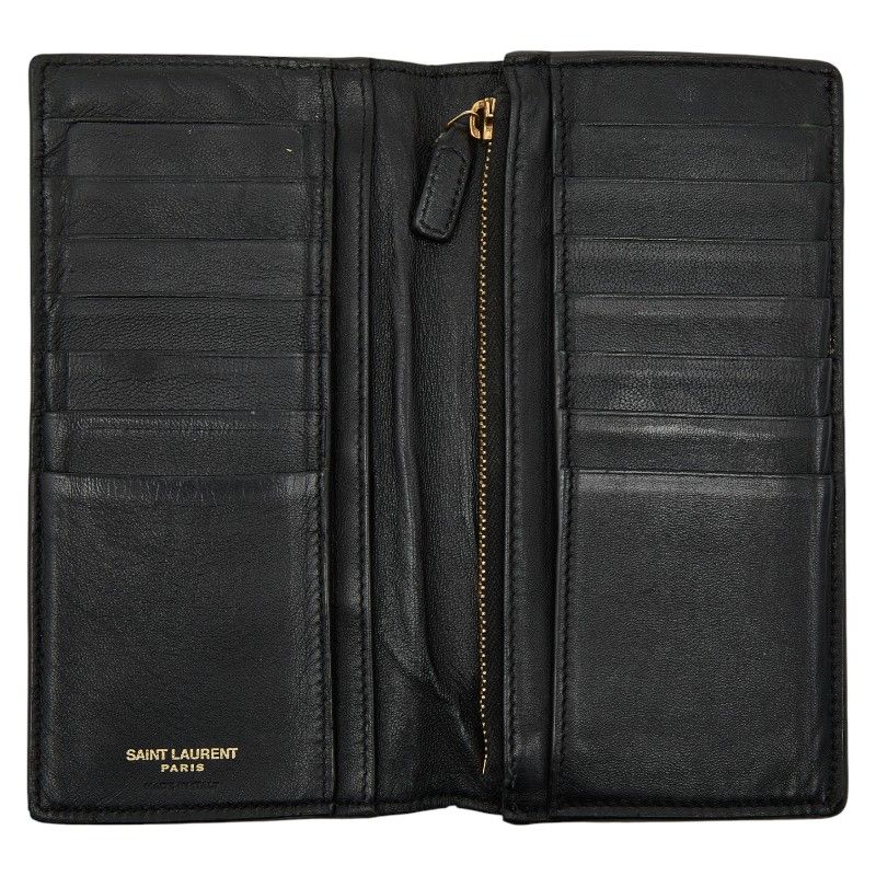 サンローラン タイニー YSLロゴ クロコ型押し 長財布 コンチネンタル