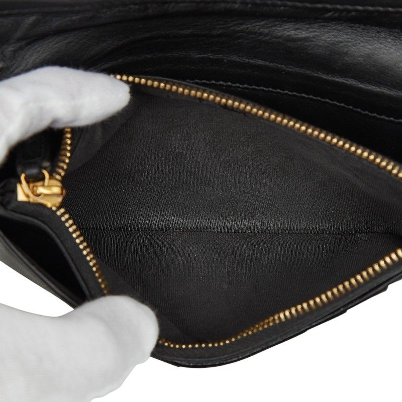 サンローラン タイニー YSLロゴ クロコ型押し 長財布 コンチネンタル