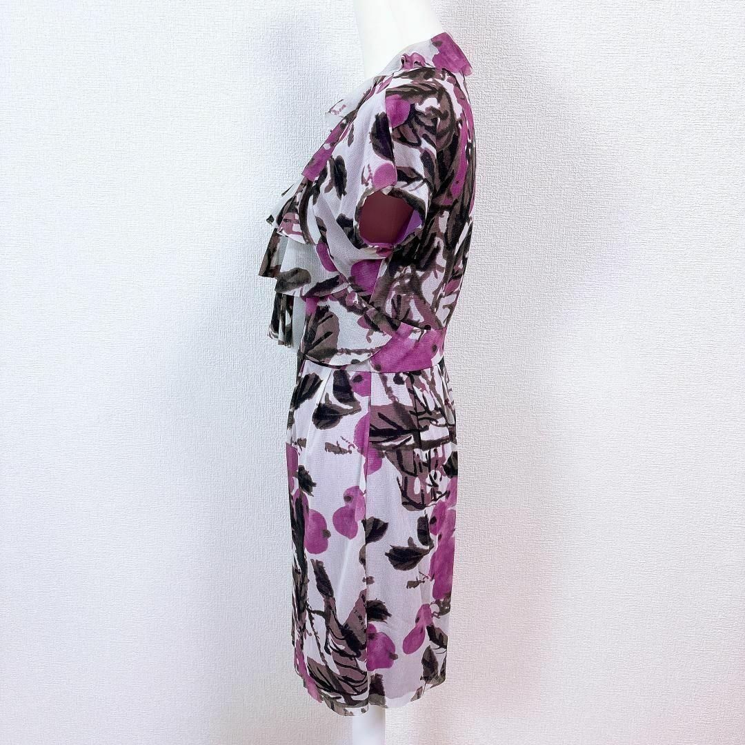 美品】VIVIENNE TAM 半袖ワンピース パワーネット フリル 1 紫 - メルカリ