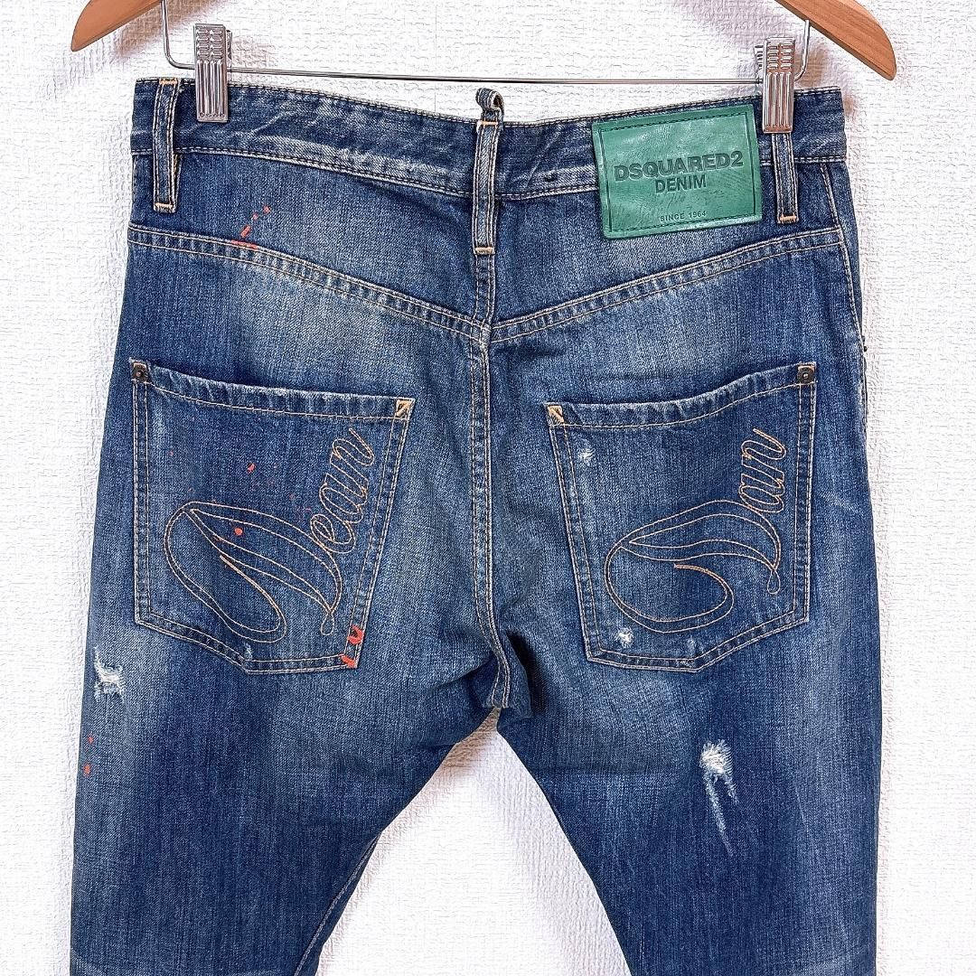 DSQUARED2 メンズデニム 44 インディゴ ダメージ ペイント - メルカリ