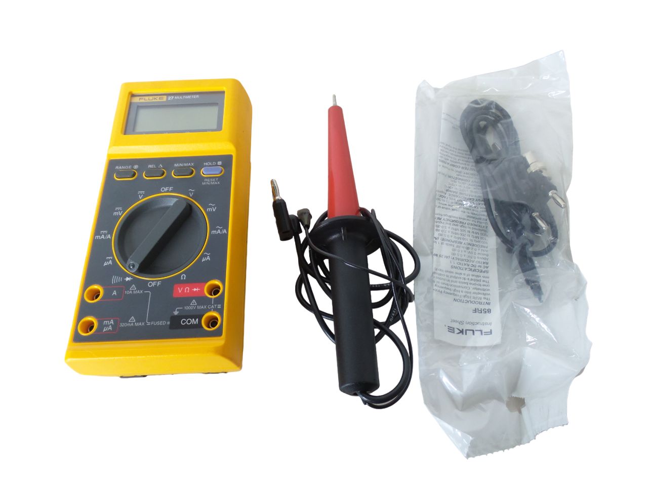 Fluke 27 Multimeter Hard Case and 80 K 6 Probe