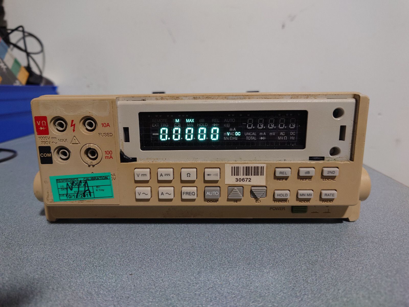 Fluke 45 Dual Display Digital Multimeter Powers on Working read desc