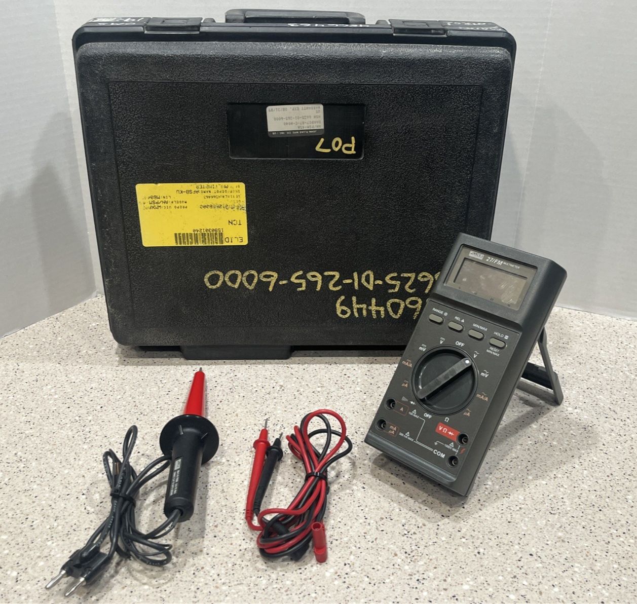 Fluke 27 FM Multimeter W Leads 80 K 6 HV Probe and Case ALL