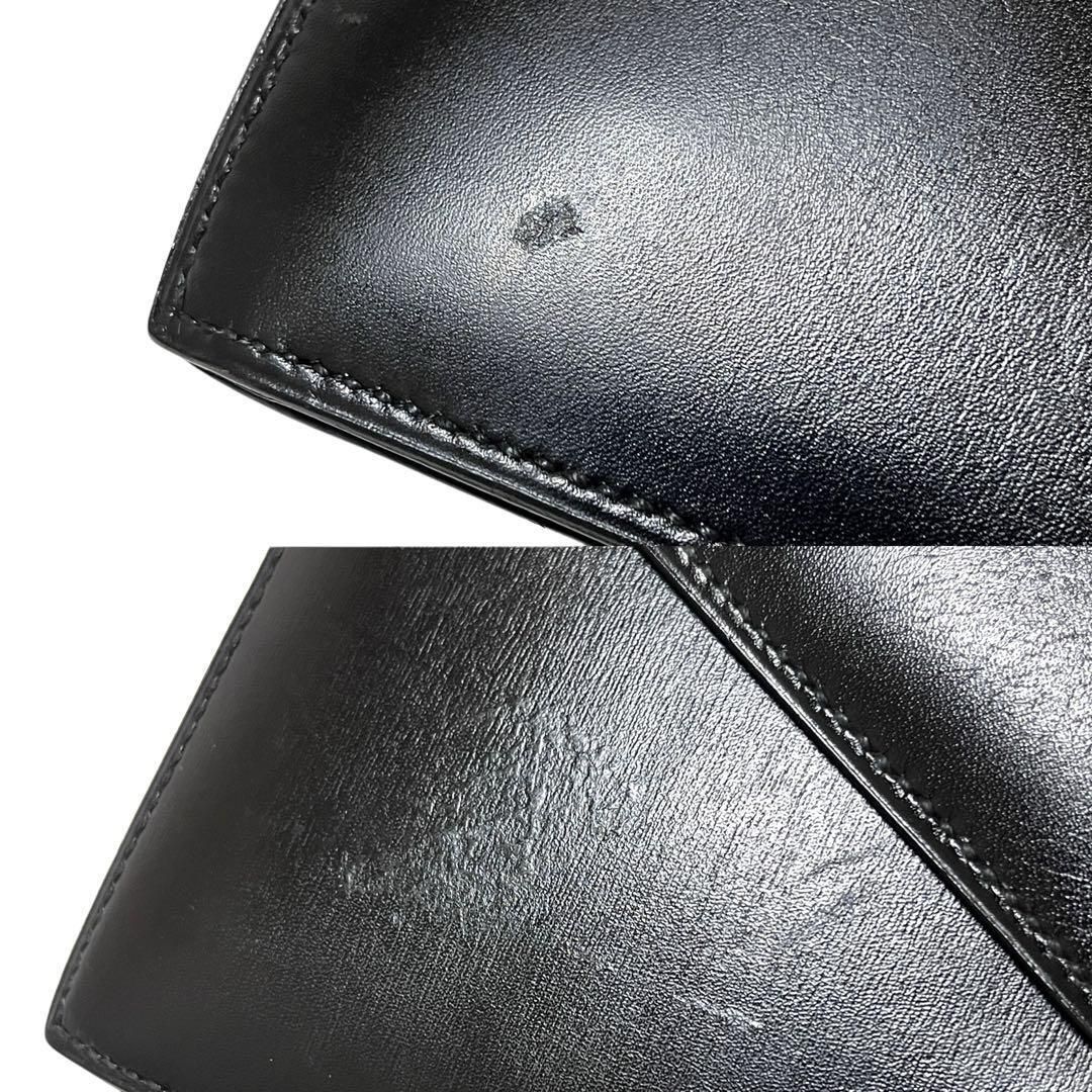 HERMES エルメス ファコ クラッチバッグ ボックスカーフ ブラック 黒 