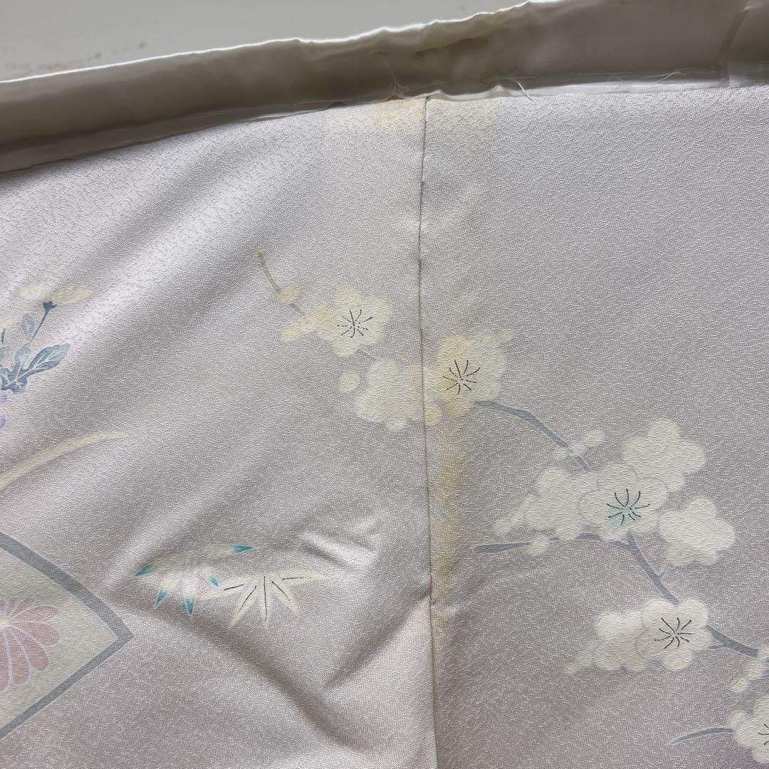 仮絵羽 作家物 正絹 松竹梅 桜 花模様 ぼかし 扇 雪輪 着物 051t