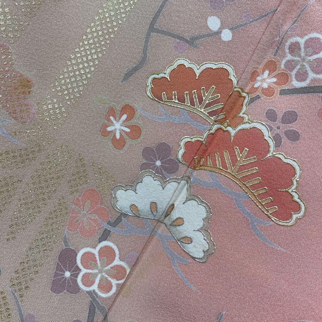 金彩　松模様　松竹梅　訪問着　着物　101t 金彩 松模様 松竹梅 訪問着 着物 101t 【公式通販】