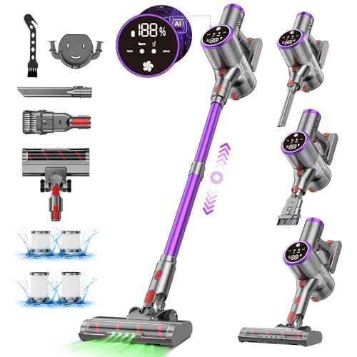 掃除機 コードレス【75000Pa真の超強力吸引！・ADS（AI Dust Sensor