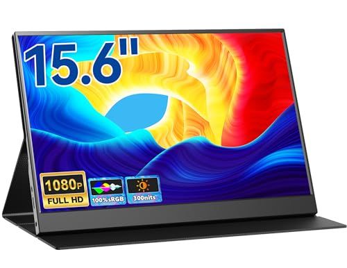 モバイルモニター 15 6インチ モバイルディスプレイ ポータブルモニター IPS液晶パネル 非光沢画面 薄い 軽量 保護カバー付き Type C ミニHDMI PS 4 XBOX Switch PC Macなど対 acf 19591