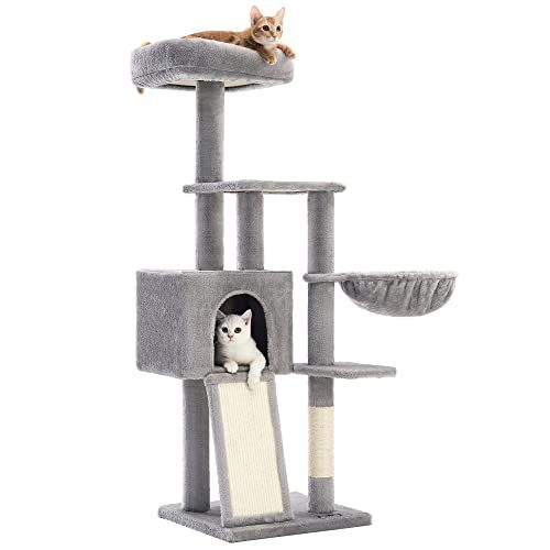 キャットタワー 大型猫 据え置き 猫タワー 多頭飼い 大型ハンモック 爪とぎ 頑丈 142 cm 64 c 9118 d