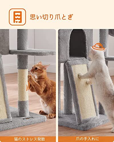  キャットタワー 大型猫 据え置き 猫タワー 多頭飼い 大型ハンモック 爪とぎ 頑丈 142 cm 64 c 9118 d その他 キッチン 食器