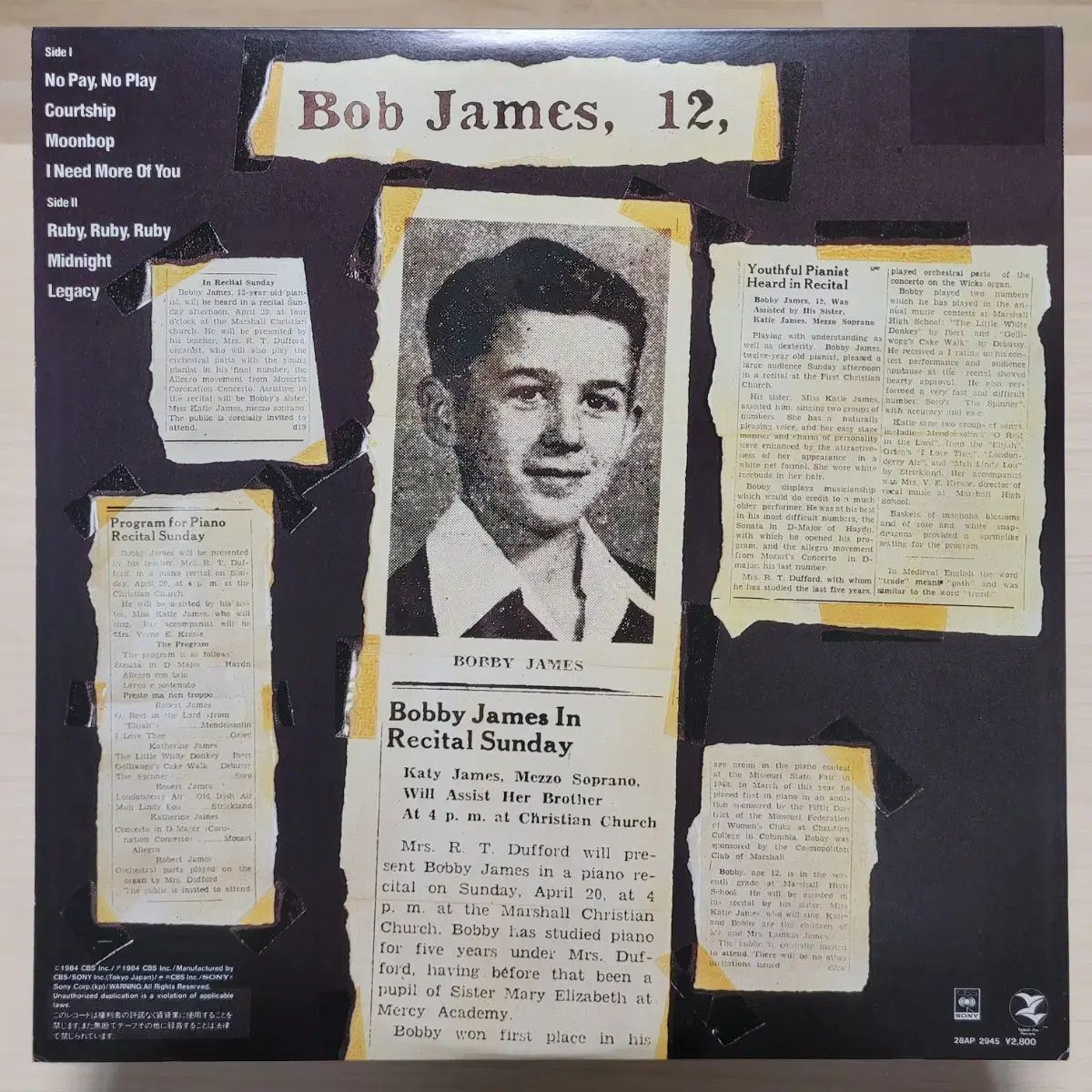 日本/ LP ） ボブ ジェームズ Bob James ー 12 - メルカリ