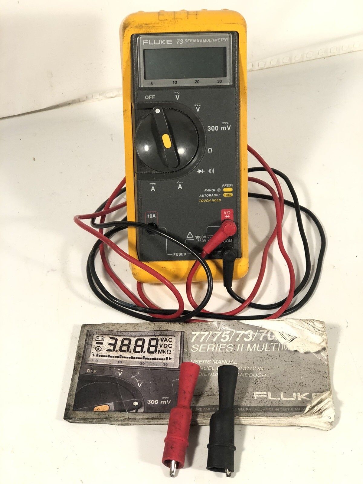 Fluke 73 Series II Multimeter Probes Leads Clips er Manual 距離計 その他 