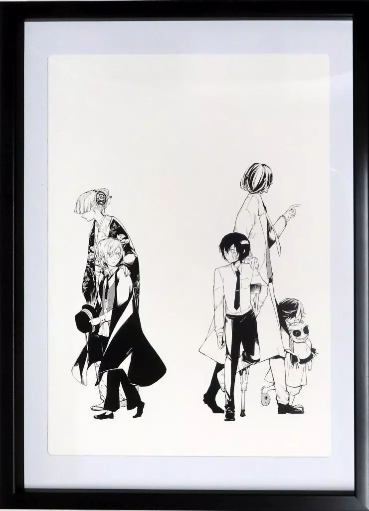 原画イラストボード 付属品付 文豪ストレイドッグス モノクロ複製原画D