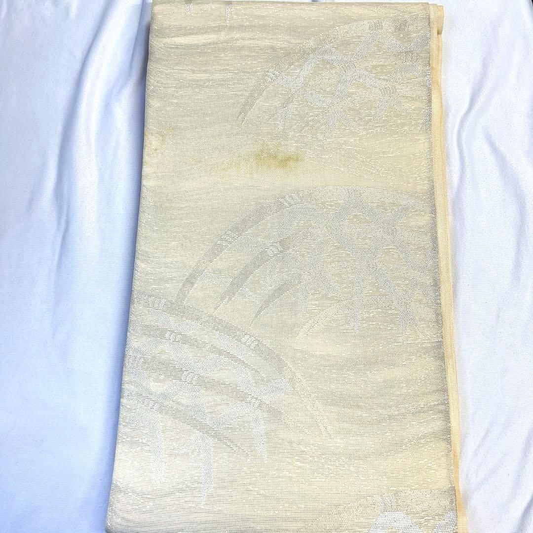 袋帯 正絹 夏用 紗 銀糸 蛇籠 着物 075tz - メルカリ