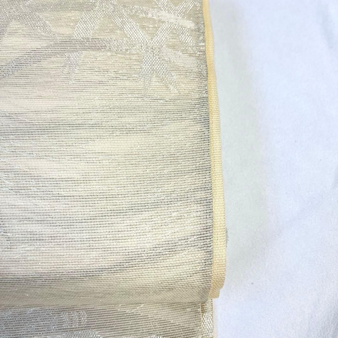 袋帯 正絹 夏用 紗 銀糸 蛇籠 着物 075tz - メルカリ