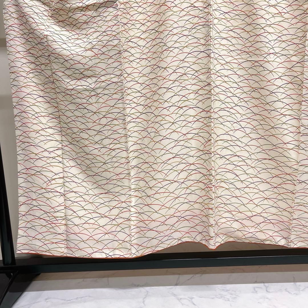 小紋　正絹　芝草　紗綾形地紋　カラフル　着物　074tz 小紋 正絹 芝草 紗綾形地紋 カラフル 着物 074tz 【公式通販】