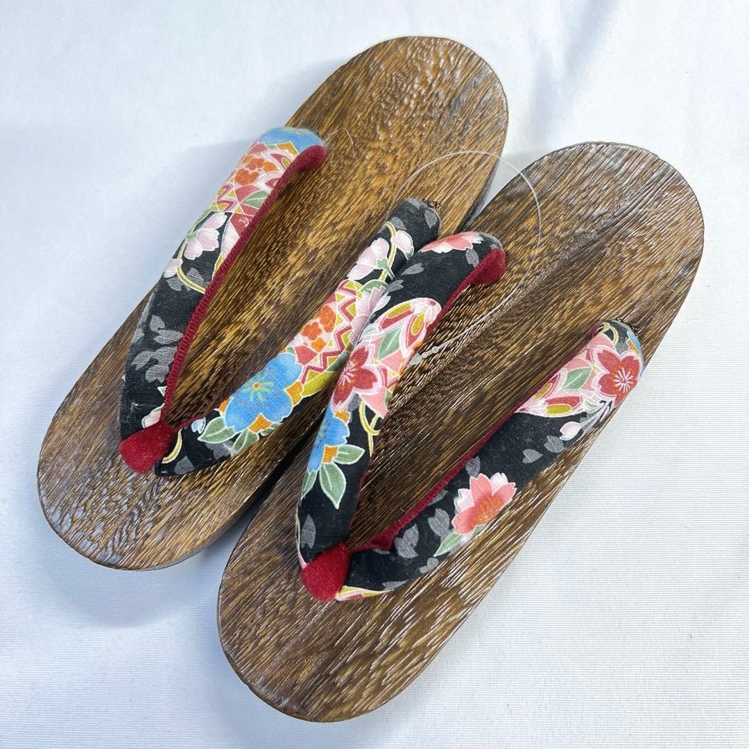 下駄　浴衣　桐　桜　花柄　24cm 着物　073tz 下駄 浴衣 桐 桜 花柄 24cm 着物 073tz 【公式通販】