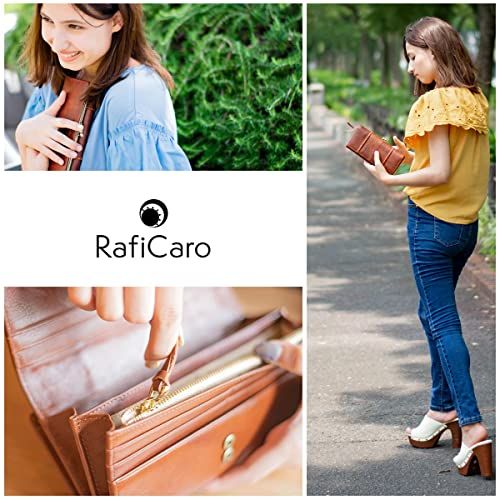 RafiCaro がま口財布 レディース 財布 本革 長財布 大容量 がまぐち イタリアンレザー ブラウンe 14 c 03 b 2