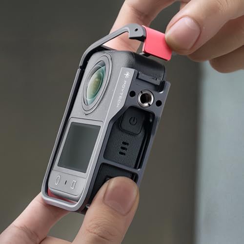 PGYTECH DJI Osmo 360用 カメラケージ シリコンカバー付属 カメラ保護 クイックリリース コールドシューマウント 1 4ねじ穴 ストラップホール 横撮り縦撮り 彡 f 9 b 86 94