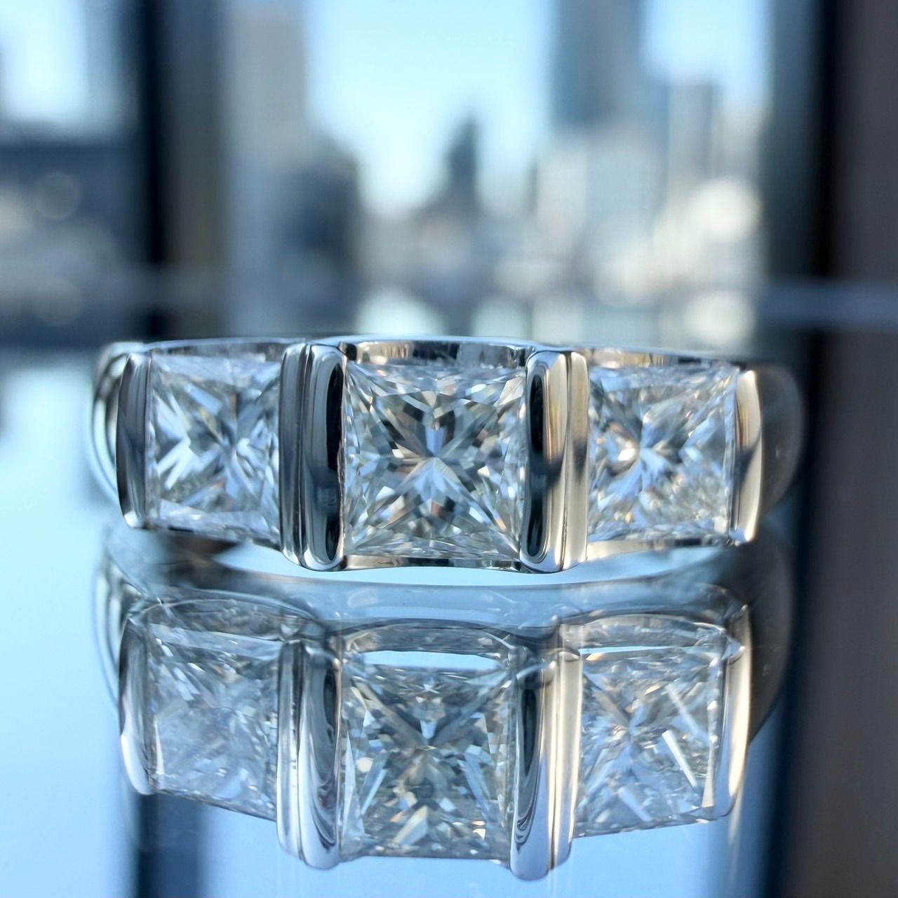 Pt900 天然ダイヤモンド 1.00ct リング プリンセスカット - メルカリ