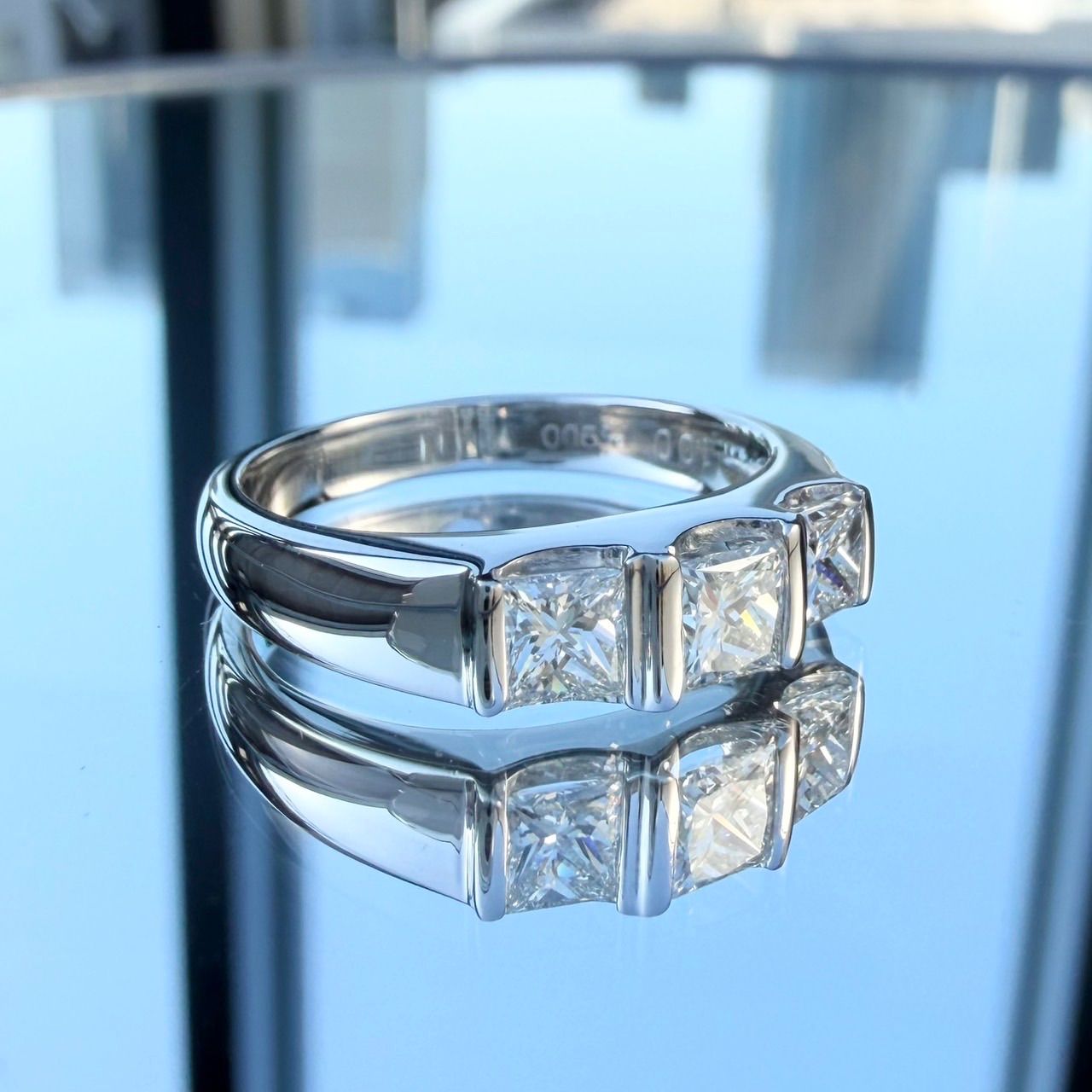 Pt900 天然ダイヤモンド 1.00ct リング プリンセスカット - メルカリ