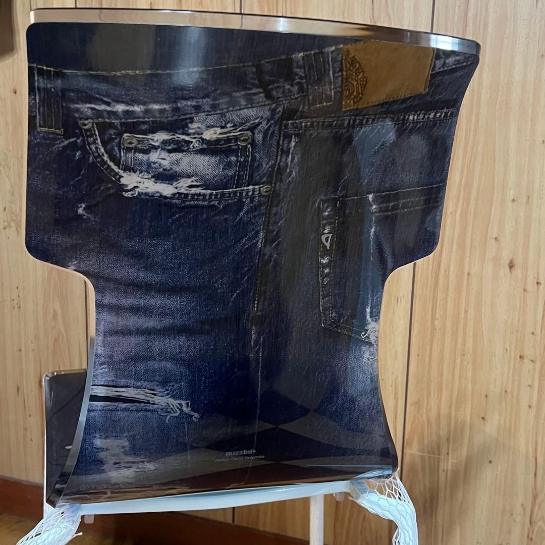 guzzini(グッチーニ) カウンターチェア デニム柄 チェアー - メルカリ