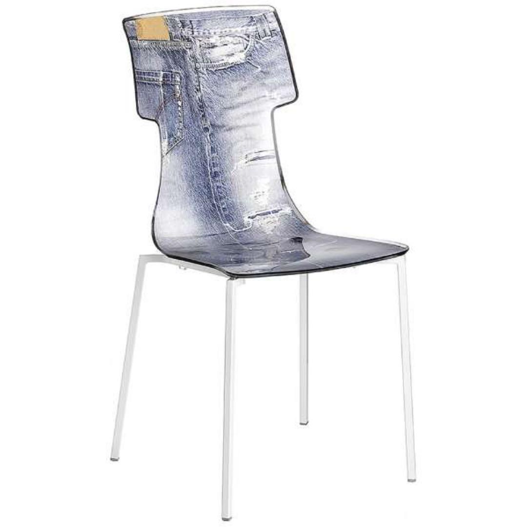 ショップ guzzini(グッチーニ) カウンターチェア デニム柄 チェアー