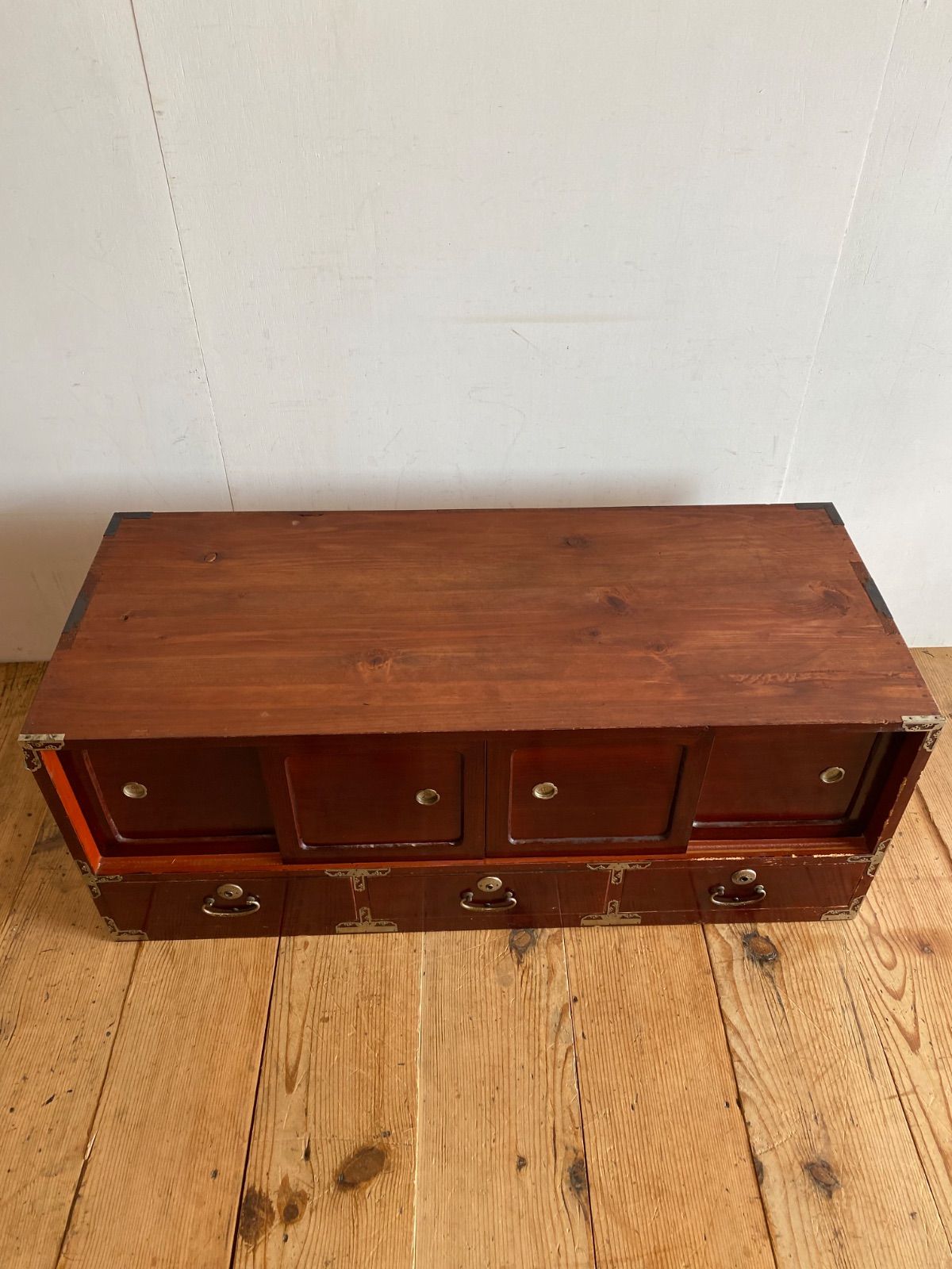 アンティーク チェスト 箪笥 ローボード テレビ台 昭和レトロ 古家具