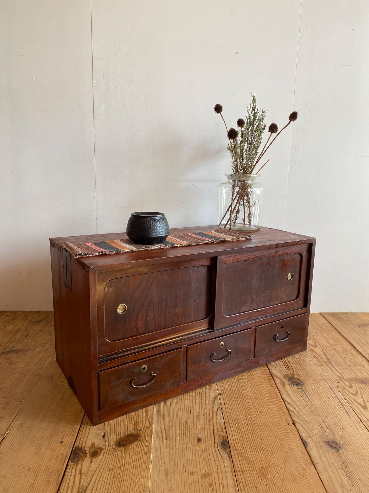 アンティーク チェスト 箪笥 ローボード ローテーブル テレビ台 昭和