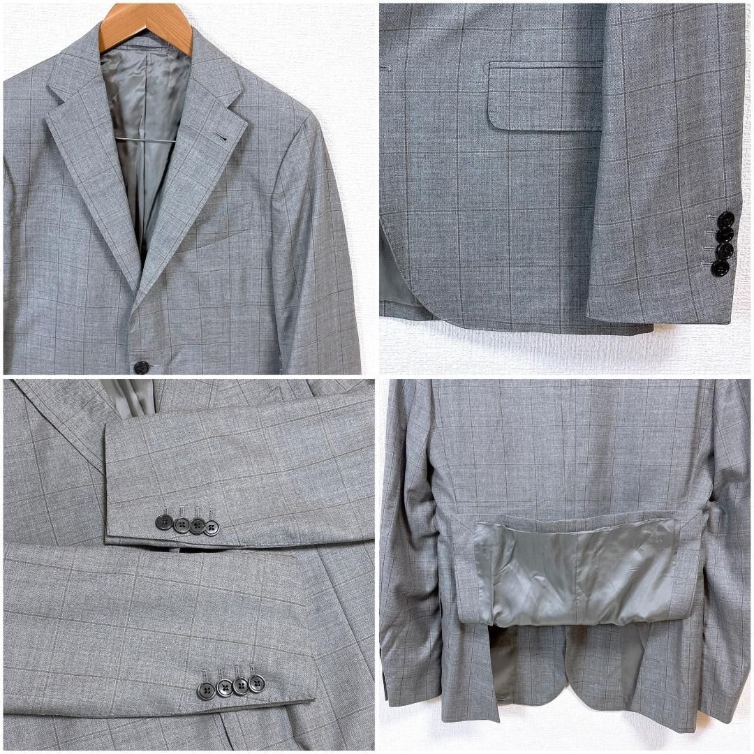 美品】LARDINI メンズセットアップ 48 グレー ブロックチェック - メルカリ