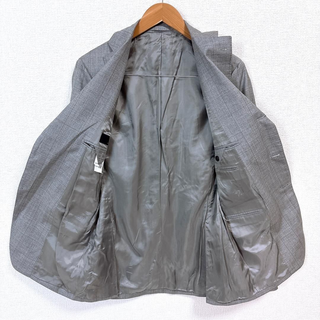 美品】LARDINI メンズセットアップ 48 グレー ブロックチェック - メルカリ