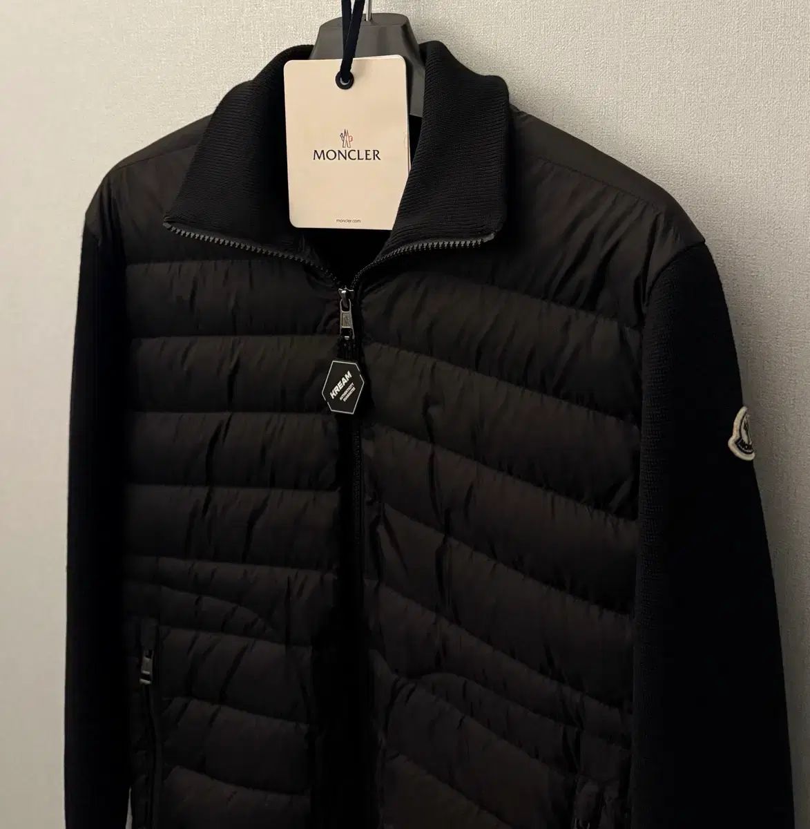 新品級 S 24 23FW MONCLER モンクレール きム·ヒョヌ ニット ダウン トリコット ウール ブラック